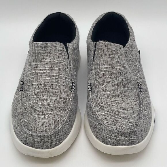 ORTHOCOMFOOT Boat Shoes Mens Size 12 Heather Gray Slip-On Loafers Comfort Canvas - Picture 1 of 16